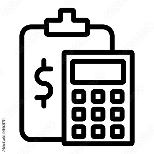 Accounting Vector Line Icon Design