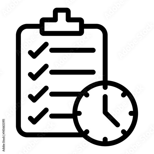 Planing Vector Line Icon Design