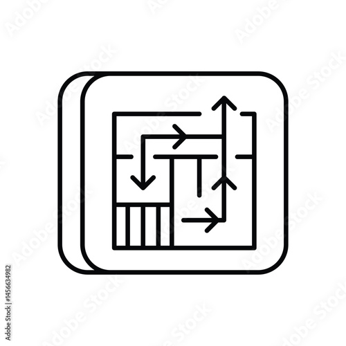 Evacuation Plan vector icons stock illustration