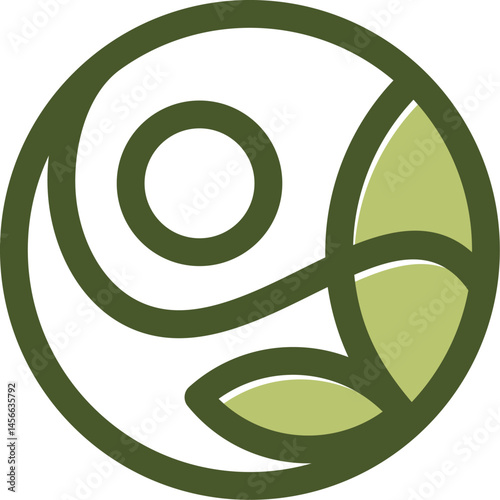 peace symbol on green background
