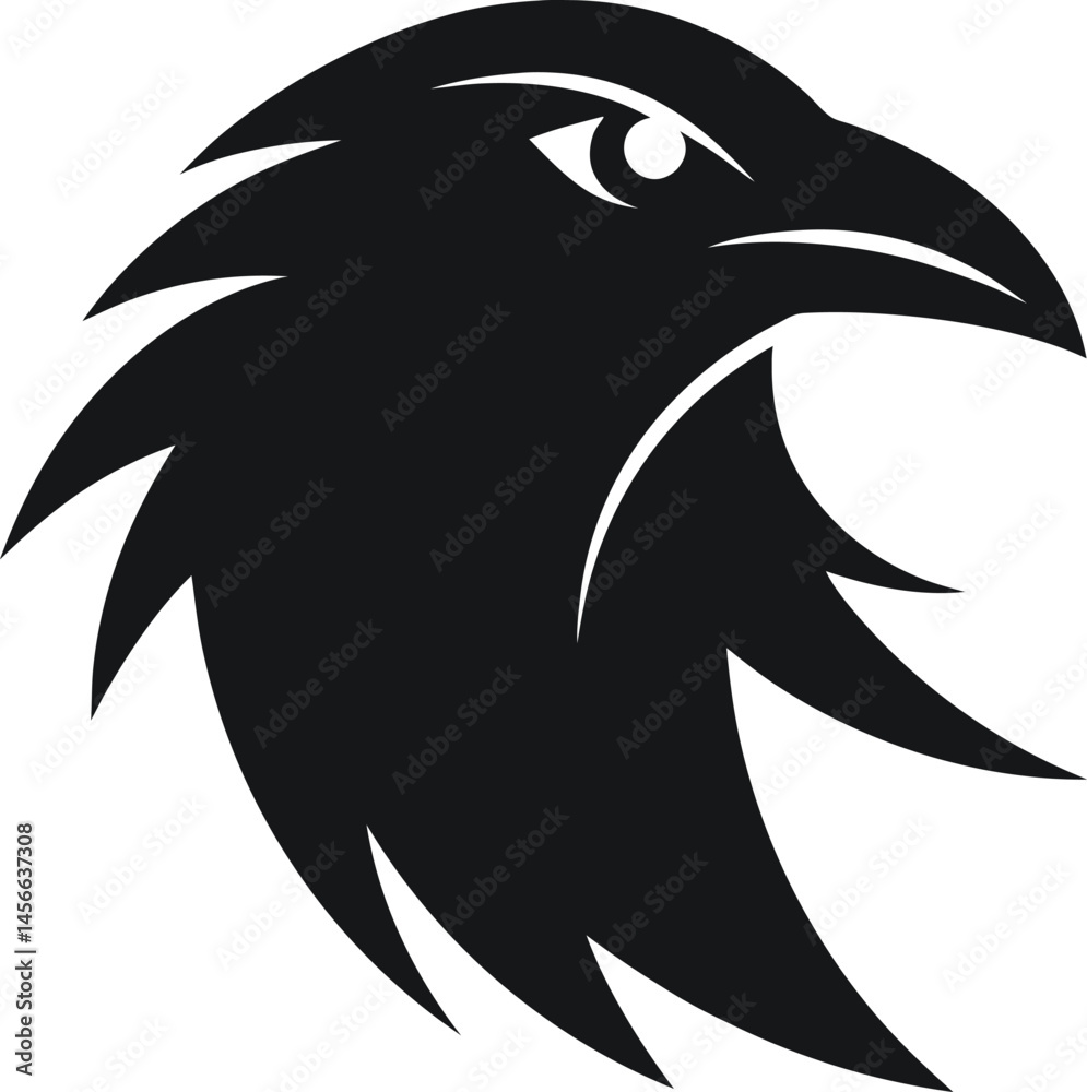 Naklejka premium Raven's Glance mascot logo