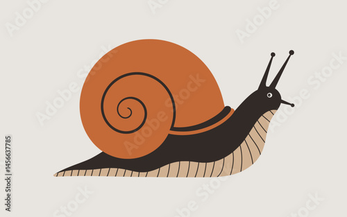 Snail cartoon illustration isolated on the white background animal