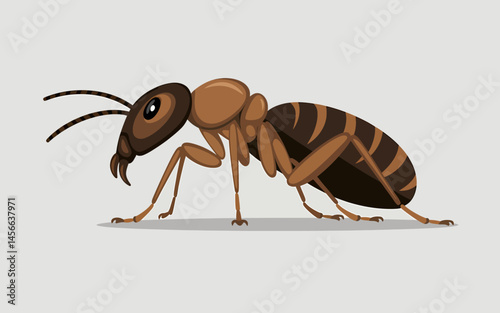 Detailed Ant Illustration Stock Image for Scientific Study