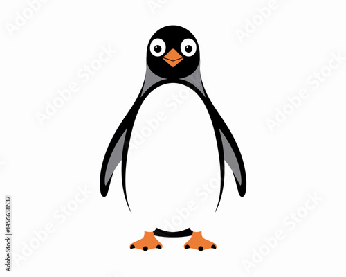 Cartoon Penguin Vector Illustration for Kids Graphic Design
