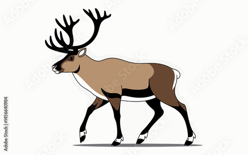 Reindeer Caribou Illustration Wild Animal Isolated Graphic Design