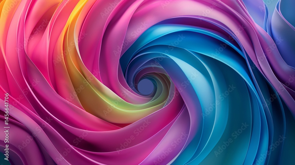 Obraz premium Vibrant swirls of color create a mesmerizing abstract design in a dynamic composition