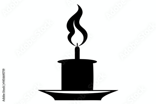 Candle Wick Trimmer Silhouette Vector Illustration