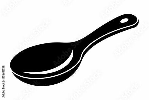 Ceramic Spoon Rest Silhouette Vector Illustration