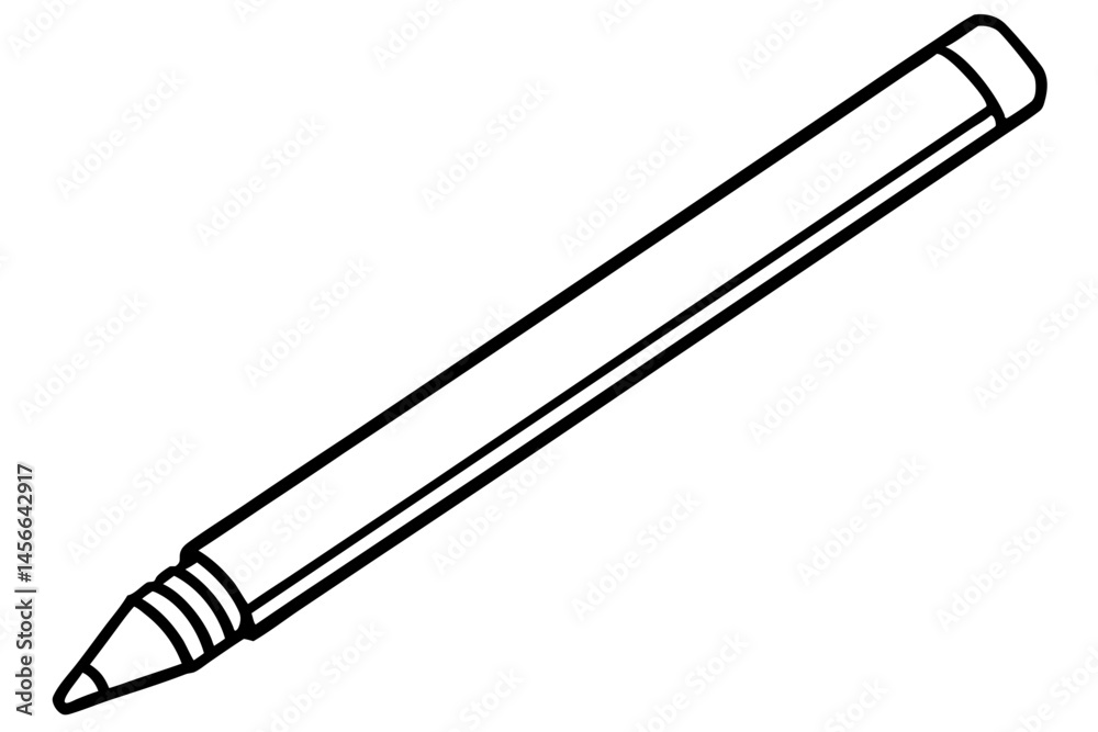 Pencil Extender Line Art Vector Illustration Pencil Extender Line Art Vector Illustration