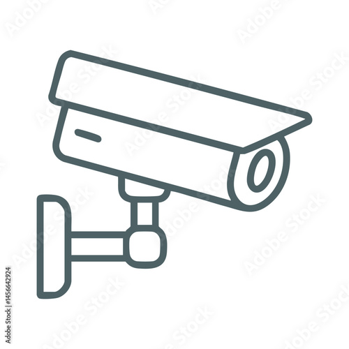 Outlined security camera icon in modern vector style.