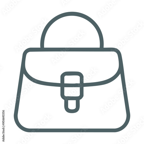 Outlined school or travel backpack with flap and buckle.