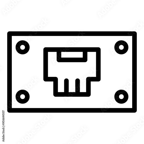 Hdmi Vector Line Icon Design