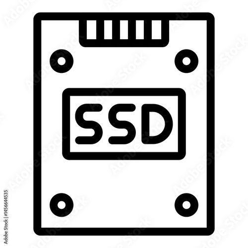 SSD Vector Line Icon Design