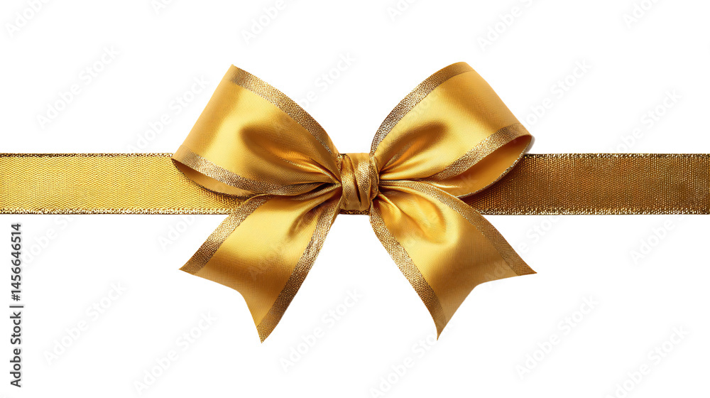 a gold ribbon with a bow on a white background a gold ribbon with a bow on a white background