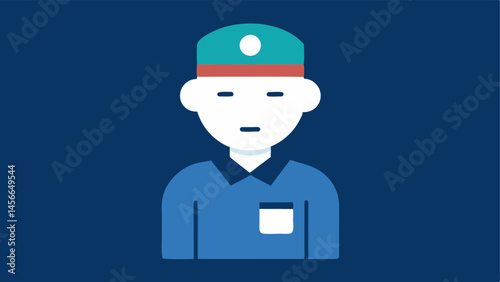 Drained Battery An individual in a uniform like a caregiver or service worker with a battery icon above their head that shows its nearly empty symbolizing emotional exhaustion.