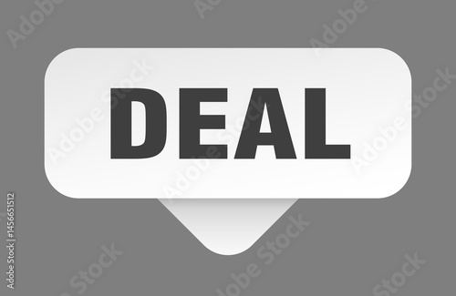 deal sticker. deal sign isolated on gray background