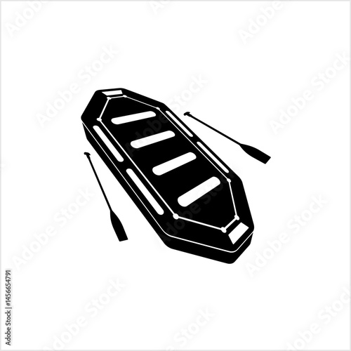Raft Icon, Water Transportation Rubber Raft