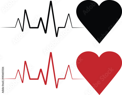 heartbeat vector, heartbeat line art, cardiogram illustration, ECG line drawing, medical heartbeat icon, love heartbeat vector, pulse line design, heartbeat tattoo sketch, rhythm line art, 