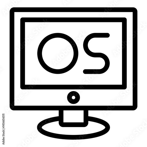 Operating System Vector Line Icon Design
