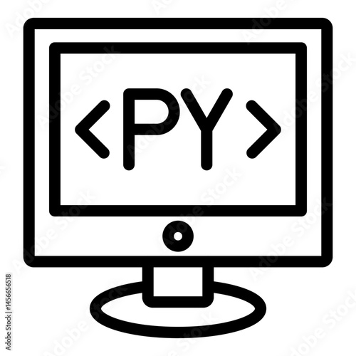 Python Vector Line Icon Design