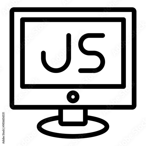 JavaScript Vector Line Icon Design