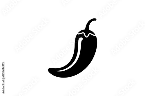Black silhouette of a chili pepper