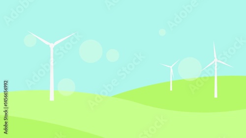 Environment friendly wind turbine windmill for green renewable energy to reduce climate change