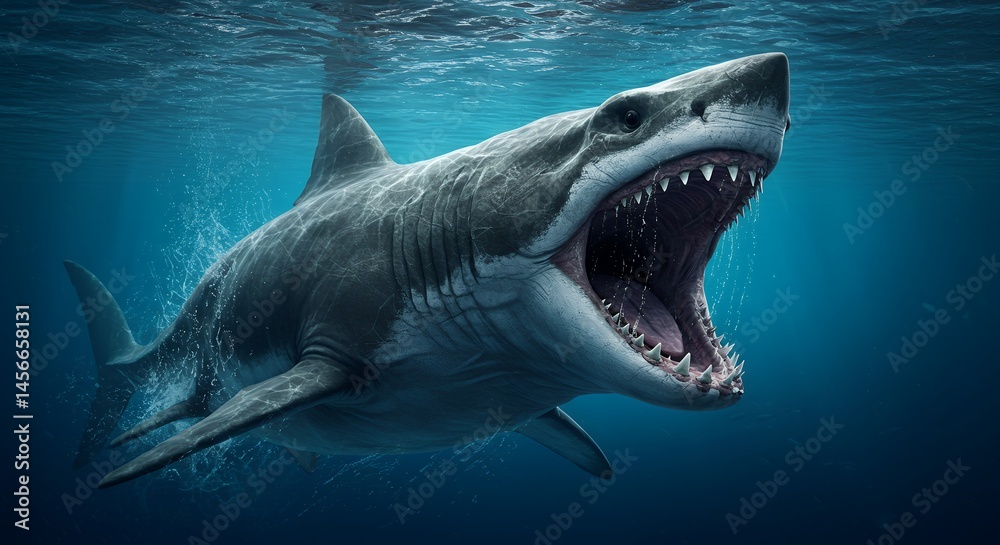 Naklejka premium Shark Underwater