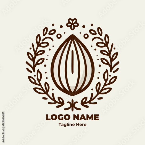 Cocoa Icon Chocolate Vector Cacao Bean Symbol Hot Chocolate Drink Beverage Illustration Minimal Flat Design Cartoon Sketch Emblem Badge Label Food Product Graphic Resources Emblem Art