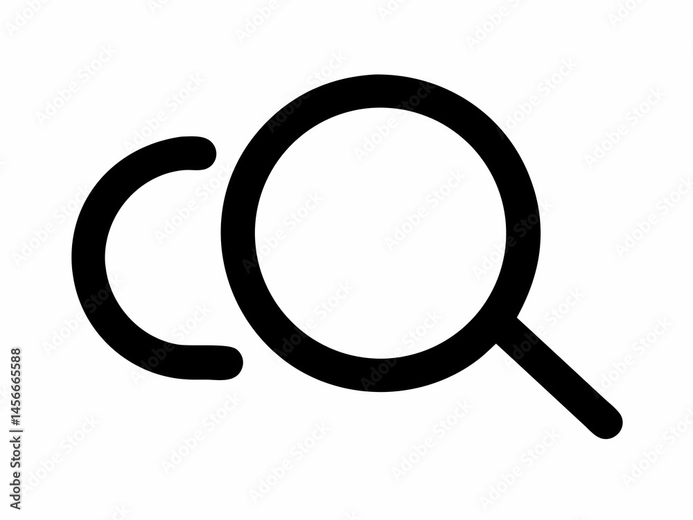 Searching Concept with Magnifying Glass Icon Illustration Searching Concept with Magnifying Glass Icon Illustration