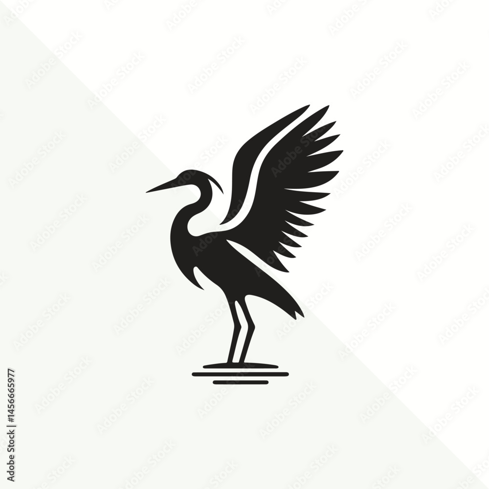 Obraz premium silhouette of heron
