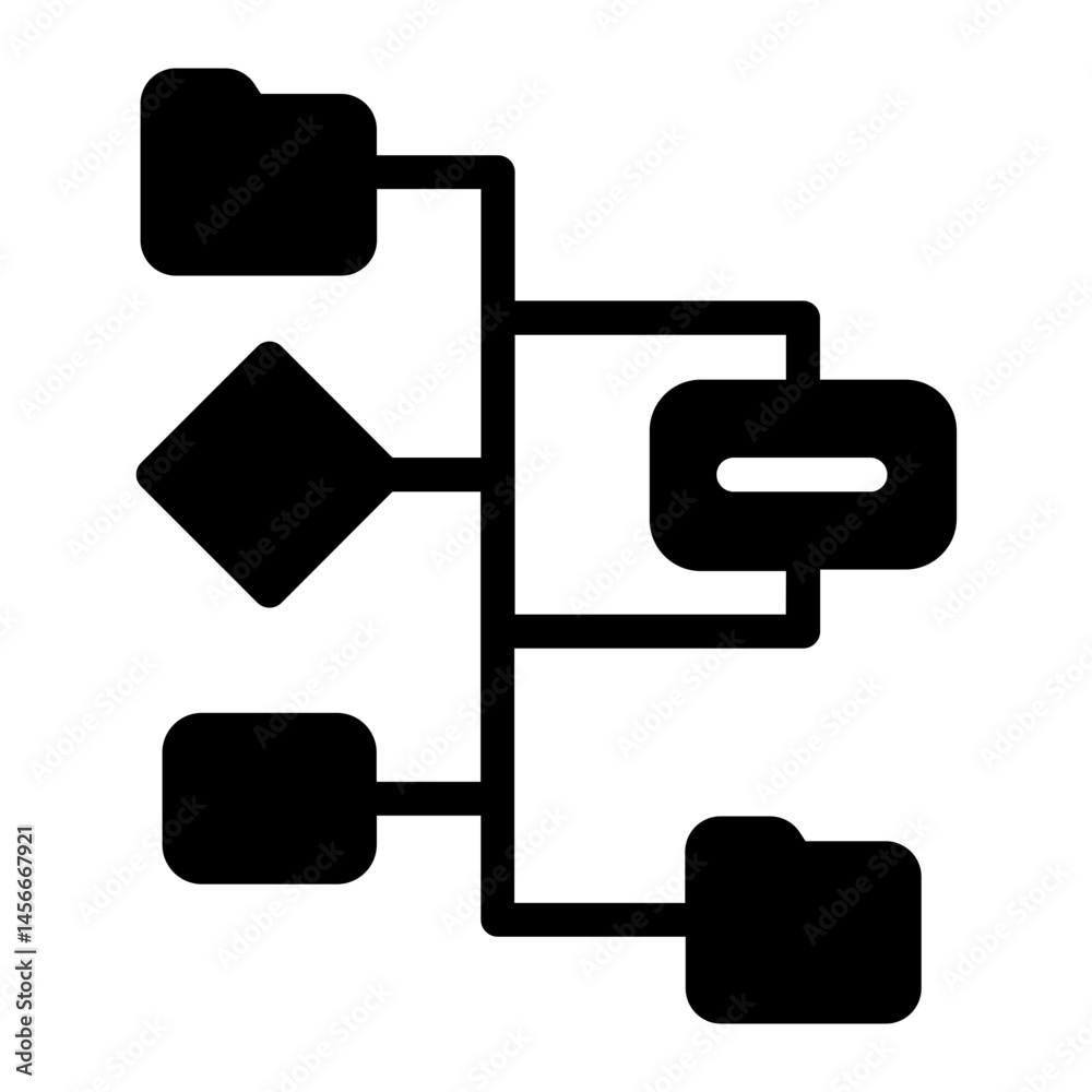 Flowchart diagram representing system or process architecture. Flowchart diagram representing system or process architecture.