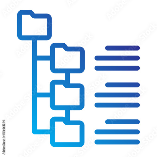 Flow structure symbolizing system hierarchy or sitemap.