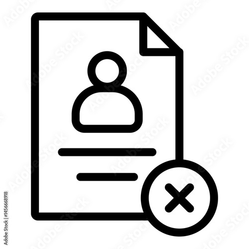 Blaklist Vector Line Icon Design
