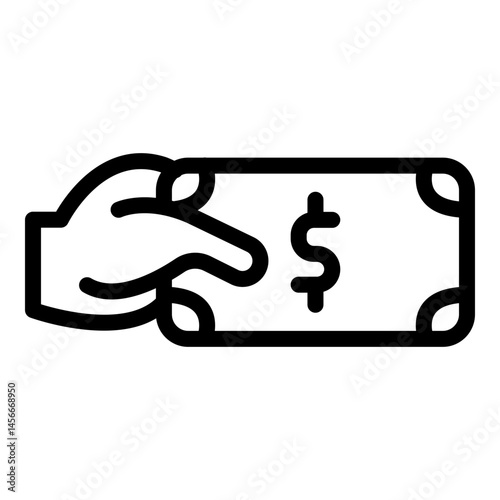 Bribe Vector Line Icon Design