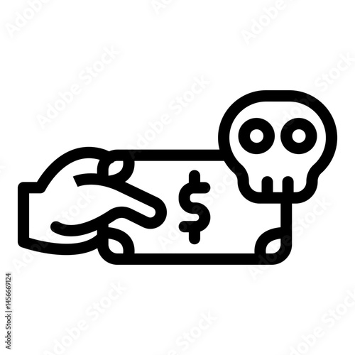 Fraud Vector Line Icon Design