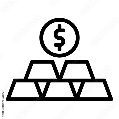 Gold Vector Line Icon Design