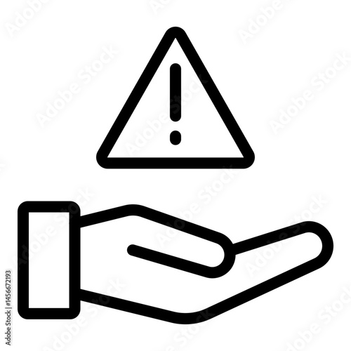 Acceptable Risk Vector Line Icon Design
