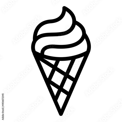 Ice cream icon. Vector line icon