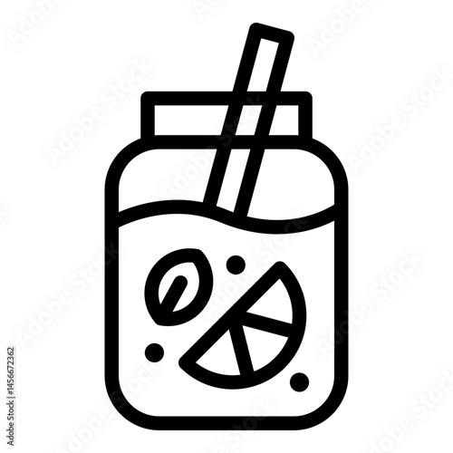 Infused water icon. Vector line icon