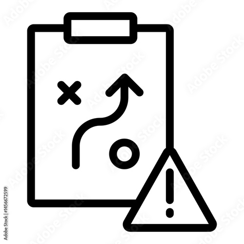 Strategy Vector Line Icon Design