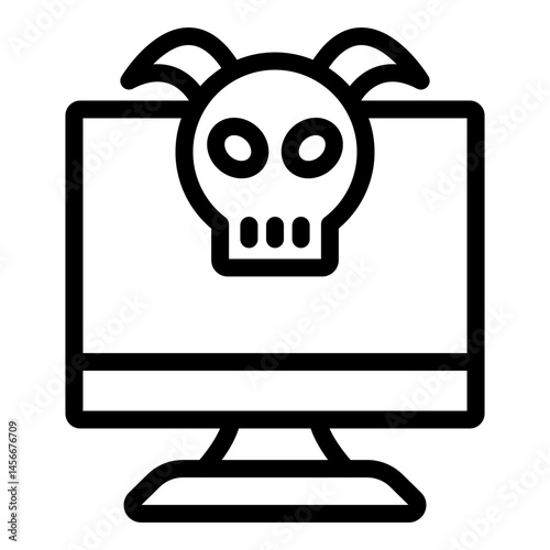 Evil Vector Line Icon Design