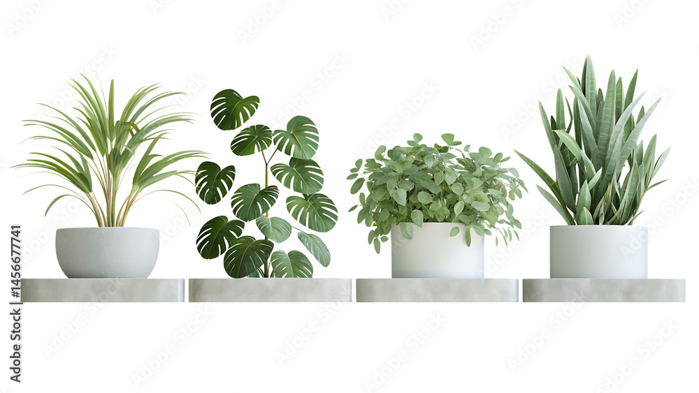 Plants in 3d rendering. Beautiful plant isolated on white background PNG Plants in 3d rendering. Beautiful plant isolated on white background PNG