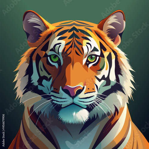 Tiger Portrait. A Close.Up Look at a Majestic Predator