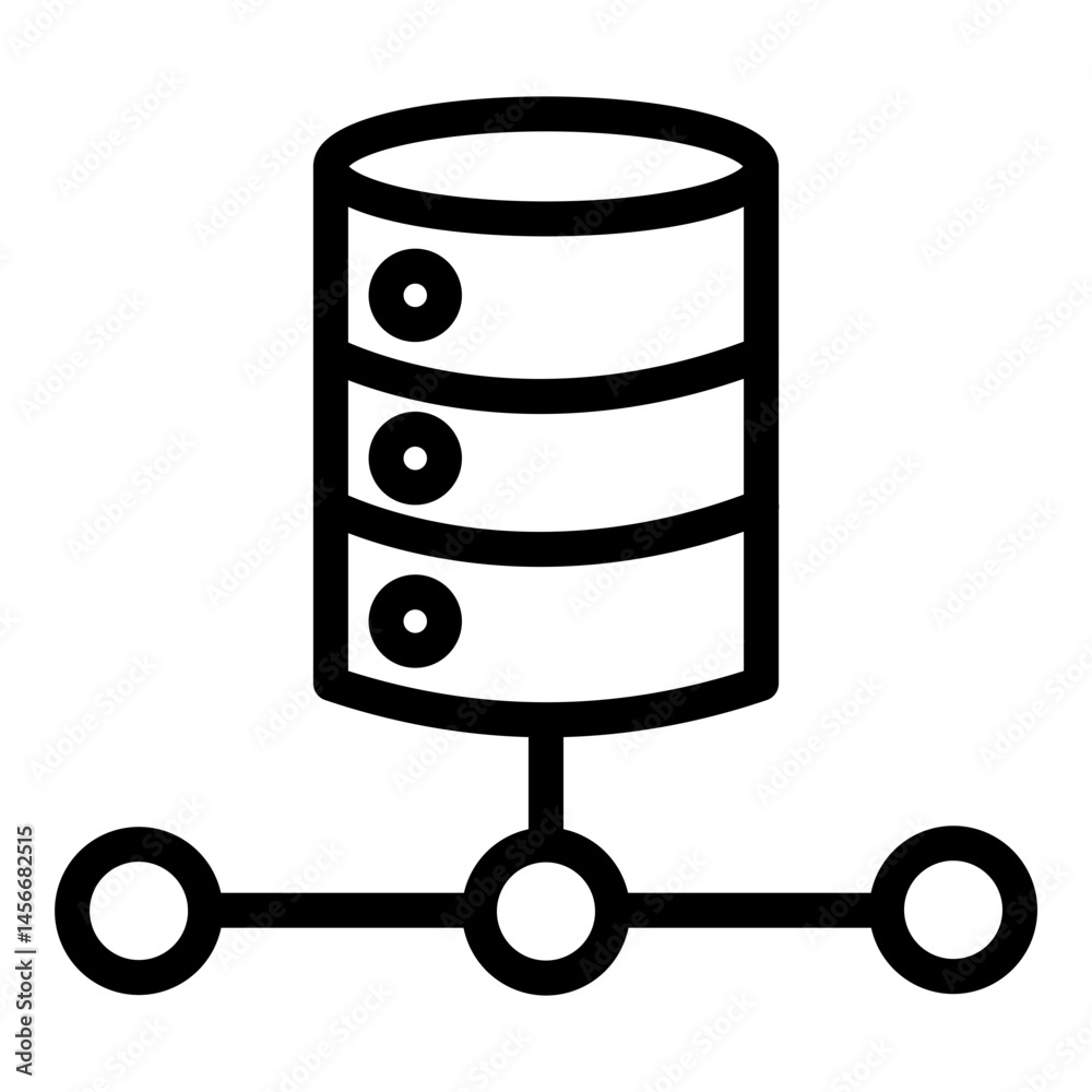 Data Connection Vector Line Icon Design Data Connection Vector Line Icon Design