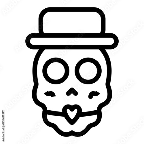 Catrina Vector Line Icon Design