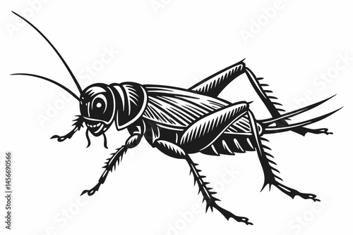cricket sihouette black vector