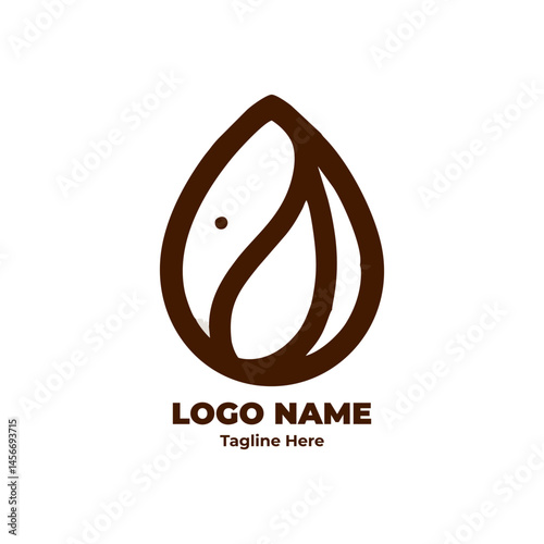 Cocoa Icon Vector Design with Chocolate Bean Flat Minimal Illustration for Organic Food Logo Packaging Agriculture Badge Graphic Branding Natural Product