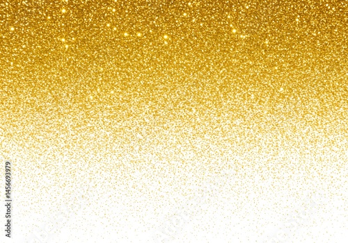 A golden glitter texture fading from dense gold at the top to white at the bottom of the image