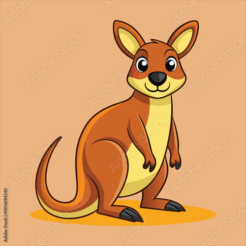 Wallaby vector art illustration..